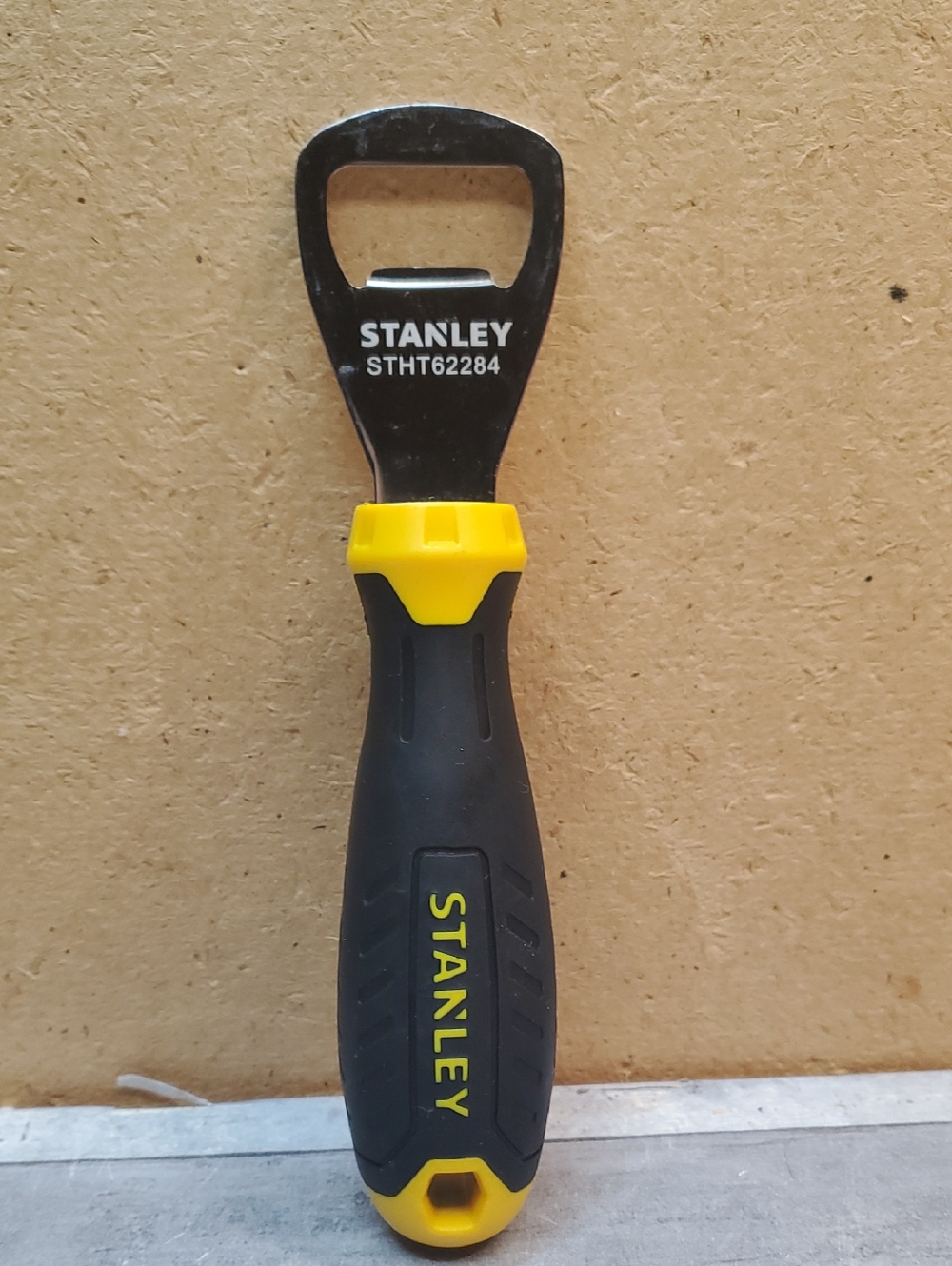 Stanley Black and Yellow Bottle Opener